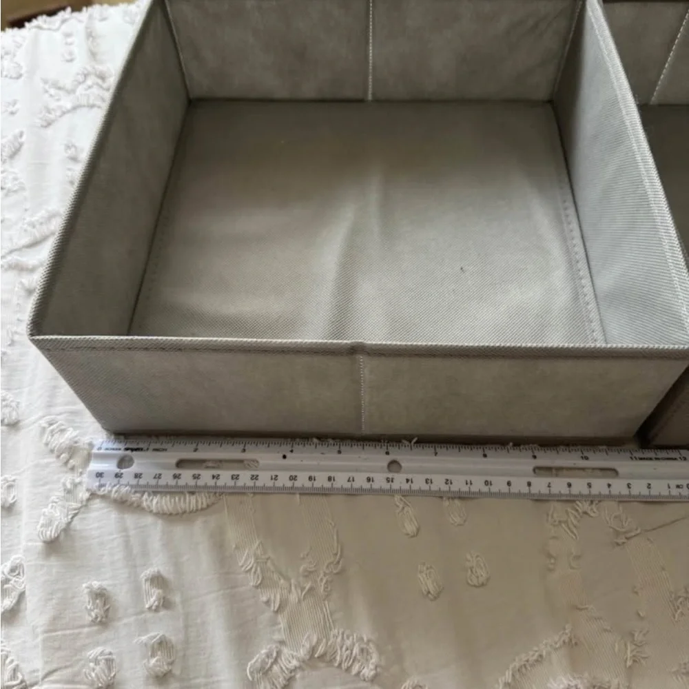 Gray Fabric Storage Organizer Set